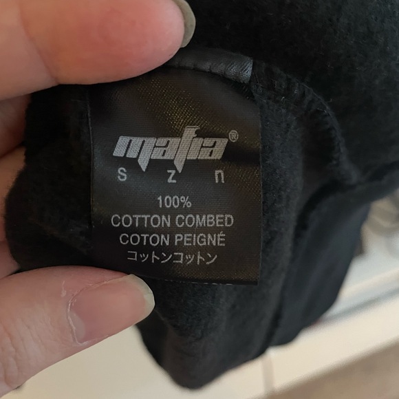 Yeezy Mafia SZN Black Hooded Sweatshirt Size XL (small Snag/hole Top Left) - Picture 6 of 8